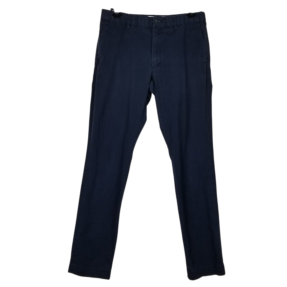 Polo Ralph Lauren Chinos Mens 32/34 Navy Blue‎ Stretch Slim Fit Trousers